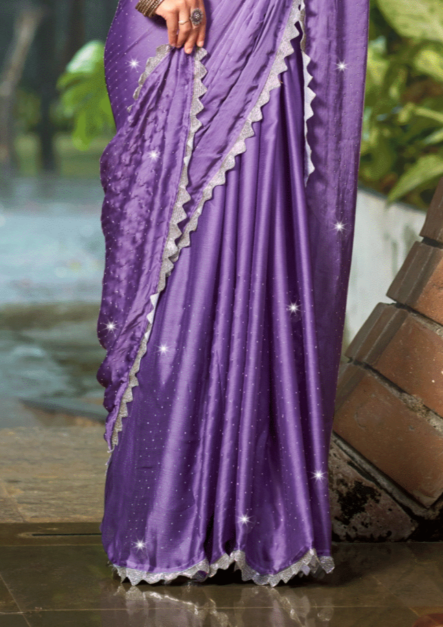 Star Dhamaal Satin Chiffon Saree – Luxurious Sheen with Bold Design for Unforgettable Elegance (8 Colours Available).