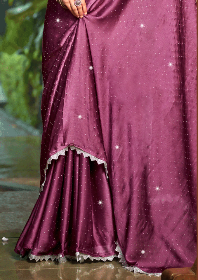 Star Dhamaal Satin Chiffon Saree – Luxurious Sheen with Bold Design for Unforgettable Elegance (8 Colours Available).