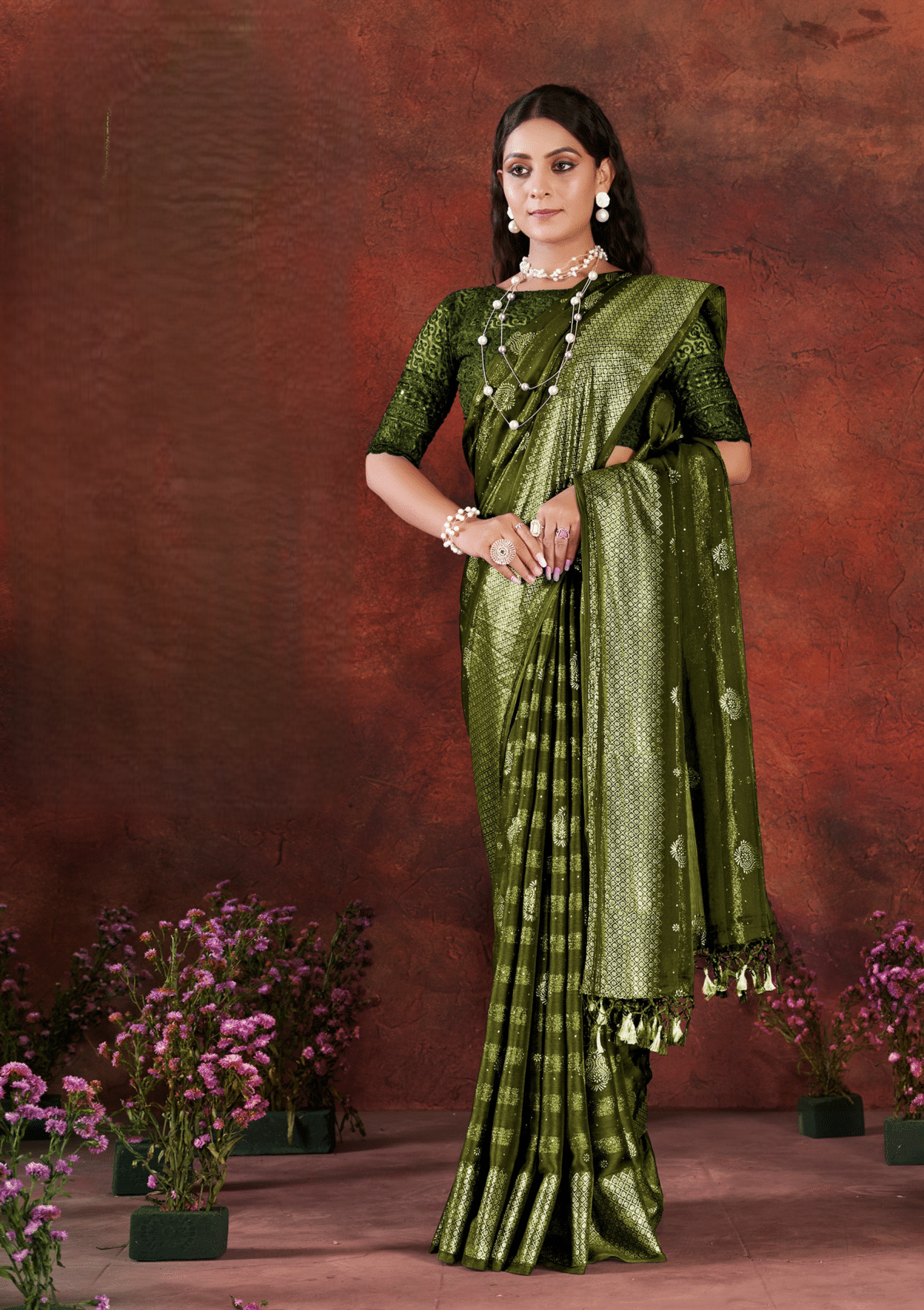 Shubhnamastu Multicolor Jari Patta Saree with Elegant Design (8 Colours Available).