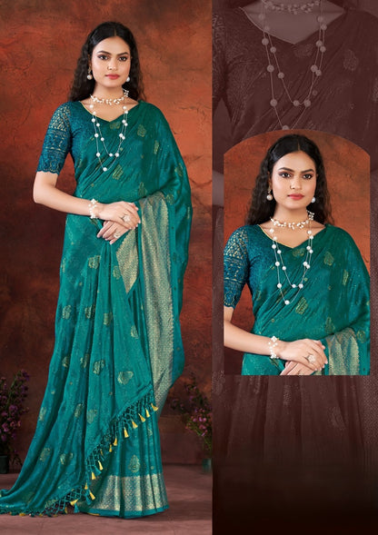 Shubhnamastu Multicolor Jari Patta Saree with Elegant Design (8 Colours Available).