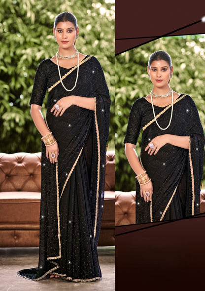 Telegram Weightless Saree – Effortless Draping with a Feather-Light Feel and Elegant Design (8 Colours Available).