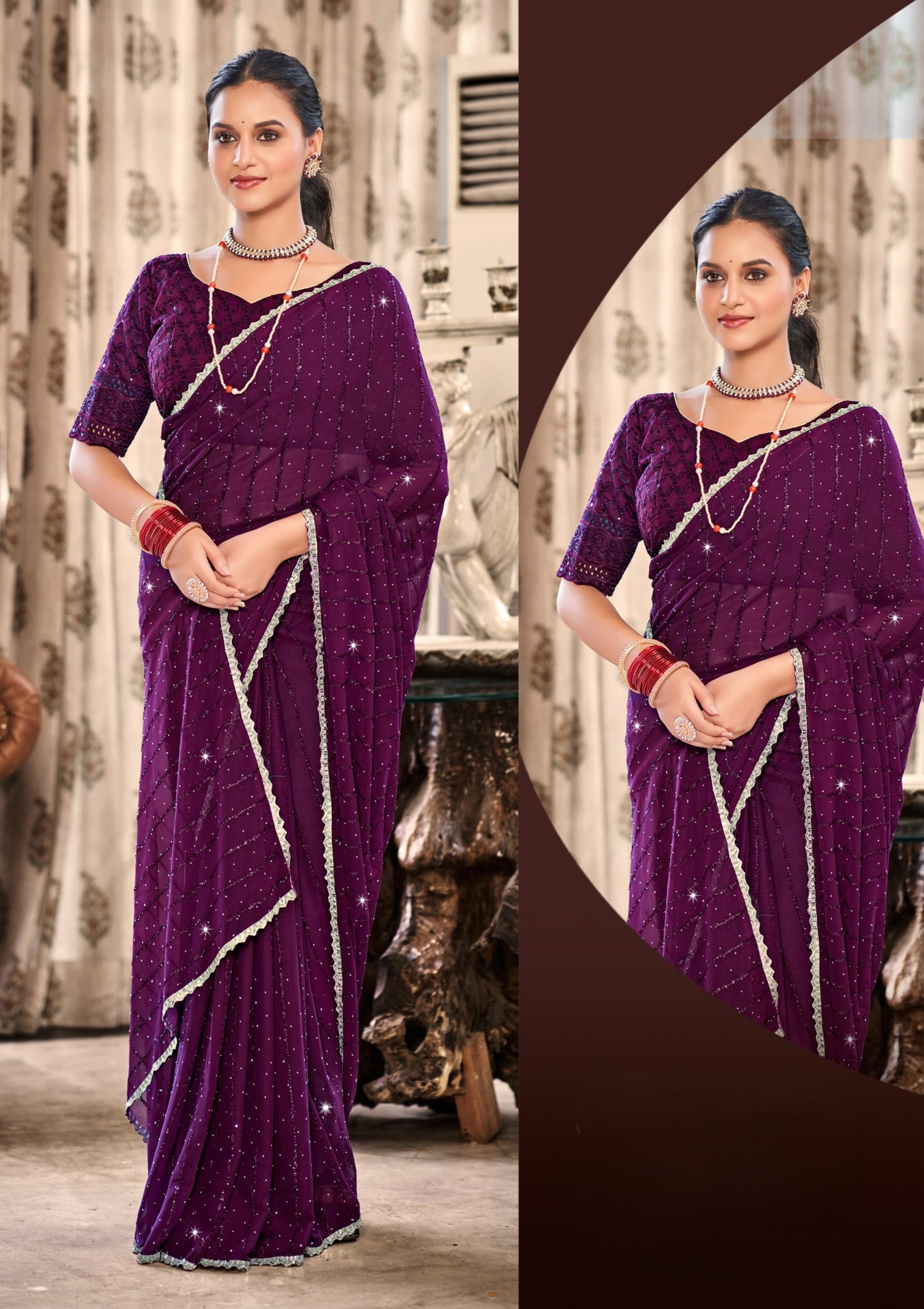 Telegram Weightless Saree – Effortless Draping with a Feather-Light Feel and Elegant Design (8 Colours Available).