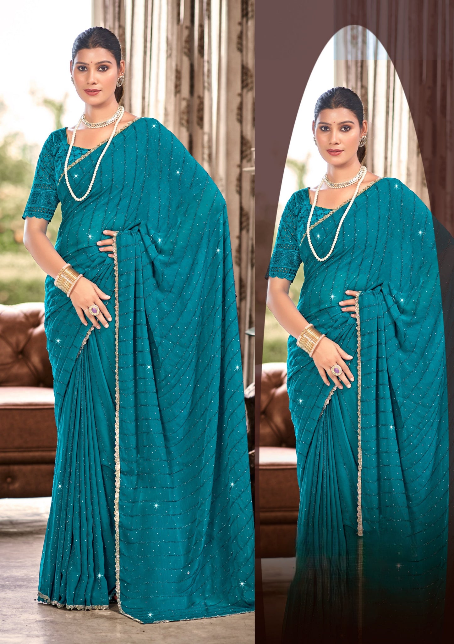 Telegram Weightless Saree – Effortless Draping with a Feather-Light Feel and Elegant Design (8 Colours Available).