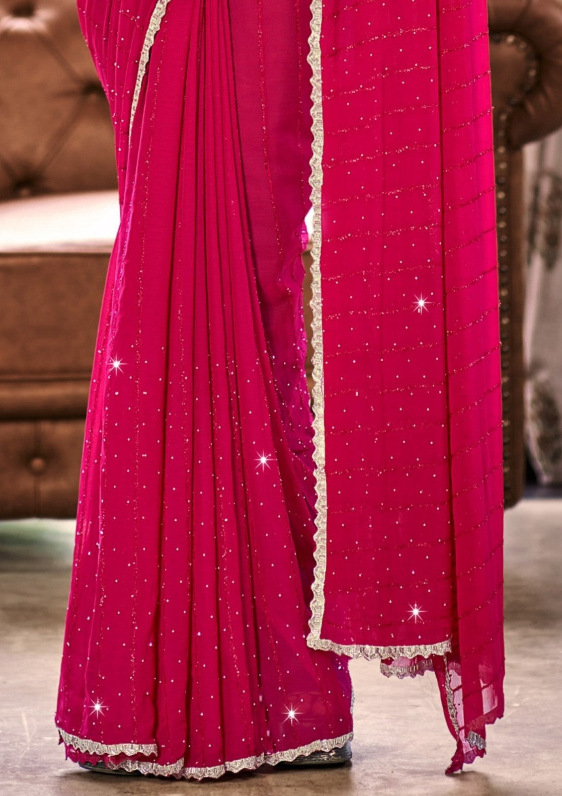 Telegram Weightless Saree – Effortless Draping with a Feather-Light Feel and Elegant Design (8 Colours Available).