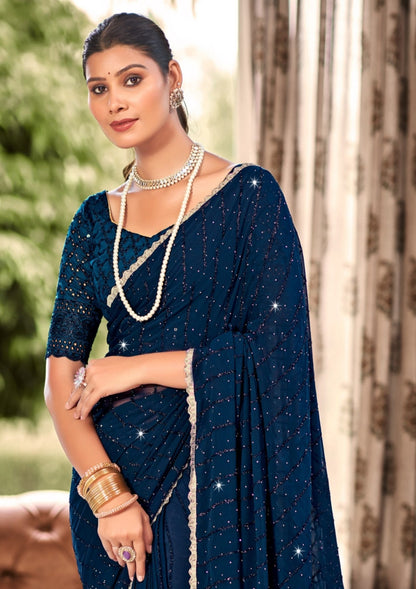 Telegram Weightless Saree – Effortless Draping with a Feather-Light Feel and Elegant Design (8 Colours Available).