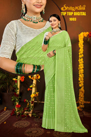 Tip Top Shilpkala Fashions Multicolour Saree with White Chanderi Blouse (8 Colours Available).