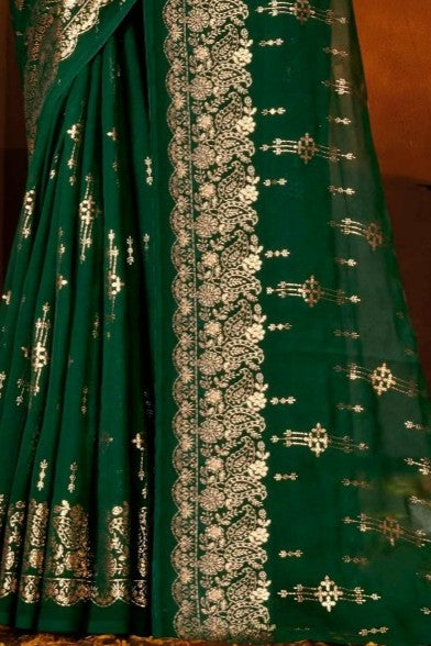 Twin Tower Multicolour Georgette Saree with Tone to Tone Matching Blouse (8 Colours Available)