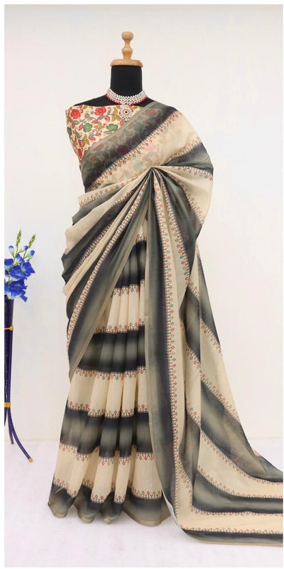 Soft Cotton Chanderi  Saree with Fancy Blouse (8 Colours Available).