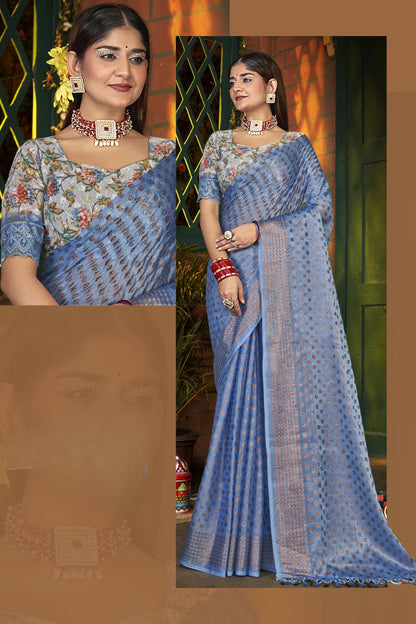 Navjivan Multicolor Fancy Satin Chiffon Saree (8 Colours Available).