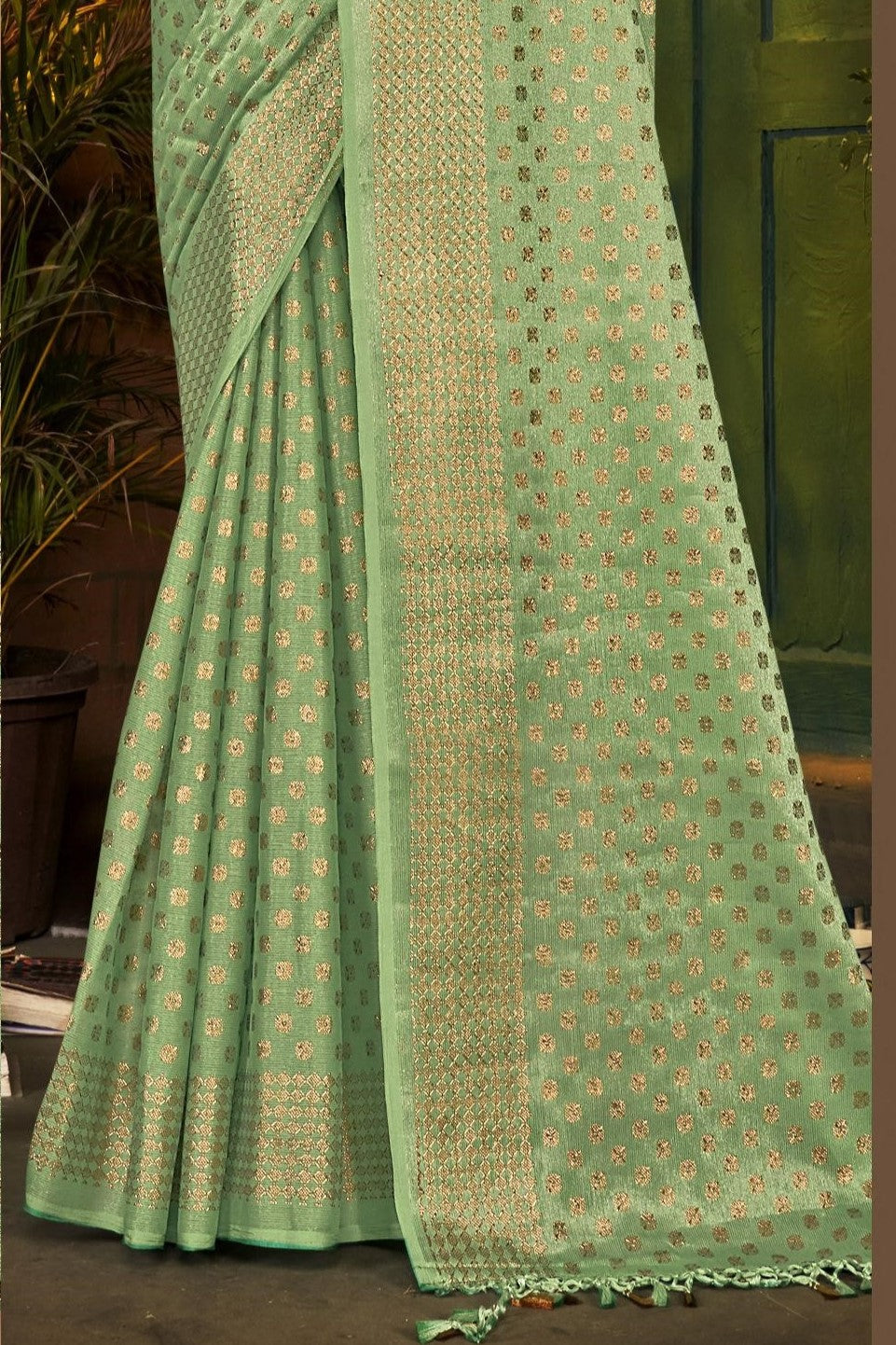 Navjivan Multicolor Fancy Satin Chiffon Saree (8 Colours Available).