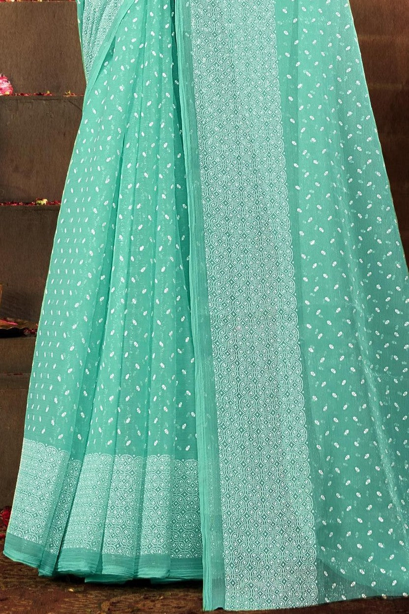 Bavari Simmer Chiffon Saree with Best Selling Due Drop (8 Colours Available).