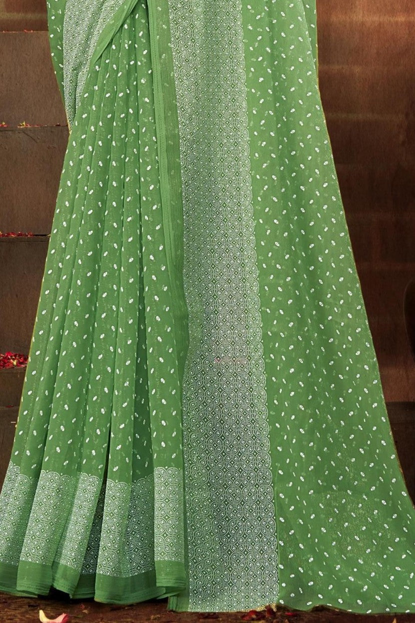 Bavari Simmer Chiffon Saree with Best Selling Due Drop (8 Colours Available).