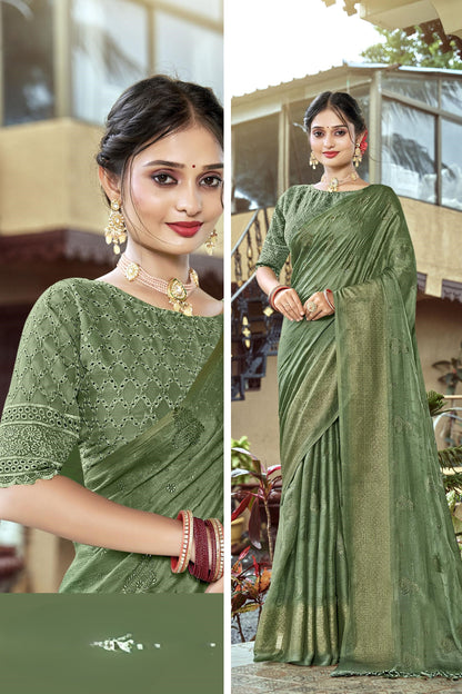 Shubhnamastu Light Multicolor Jari Patta Saree with Elegant Design (8 Colours Available).