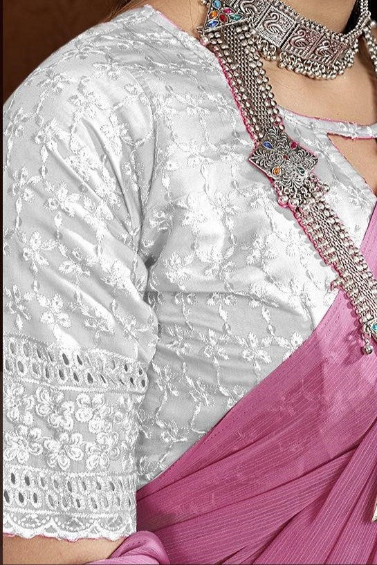 Naino Light Saree in Elegant Zomato Fabric – Grace Redefined!