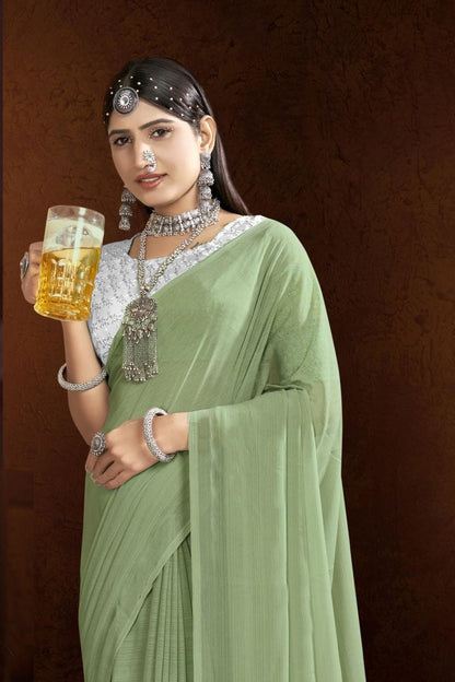 Naino Light Saree in Elegant Zomato Fabric – Grace Redefined!