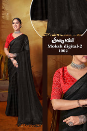 Moksh Multicolor Chiffon Saree with Fancy Lace(8 Colours Available).