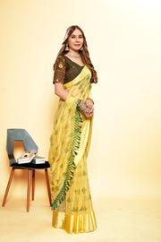 Kalash Multicolor Saree with Work Blouse and Contrast Matching (8 Colours Available).